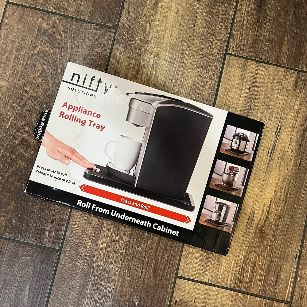 Nifty Solutions Countertop Appliance Rolling Tray New In Box. Box Damaged